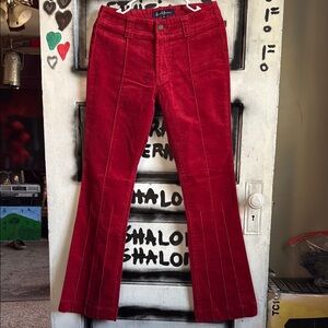 Earl Jeans Red Flare Wide Leg NWOT